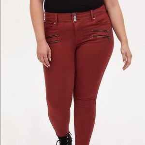 Torrid double zipper jeggings